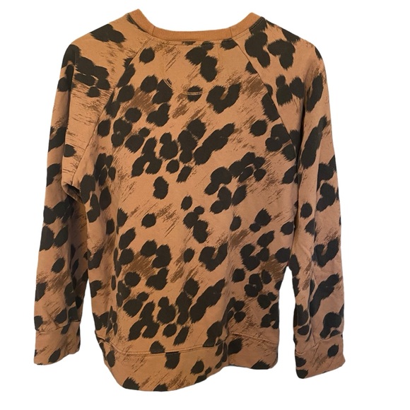 Splits59 Leopard French Terry Pullover Crewneck Sweatshirt Womens Small - Picture 4 of 4